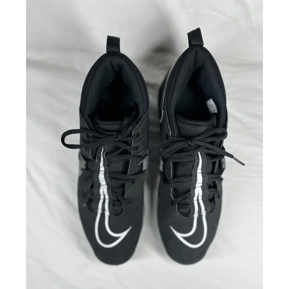 Nike Football Cleats Men's Size 11.5 Alpha Menace 3 Shark Black White CV0582-010
